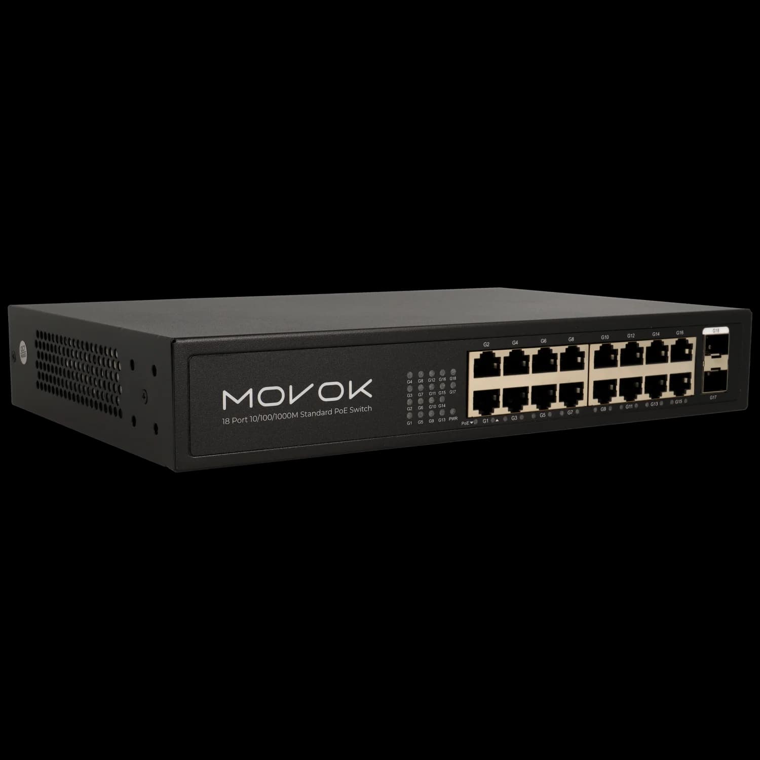 Switch 18 portas com 16 portas PoE