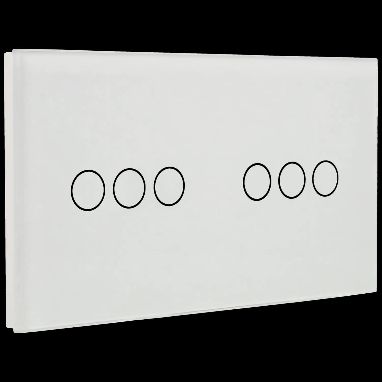 Panel de interruptor doble con 6 botones