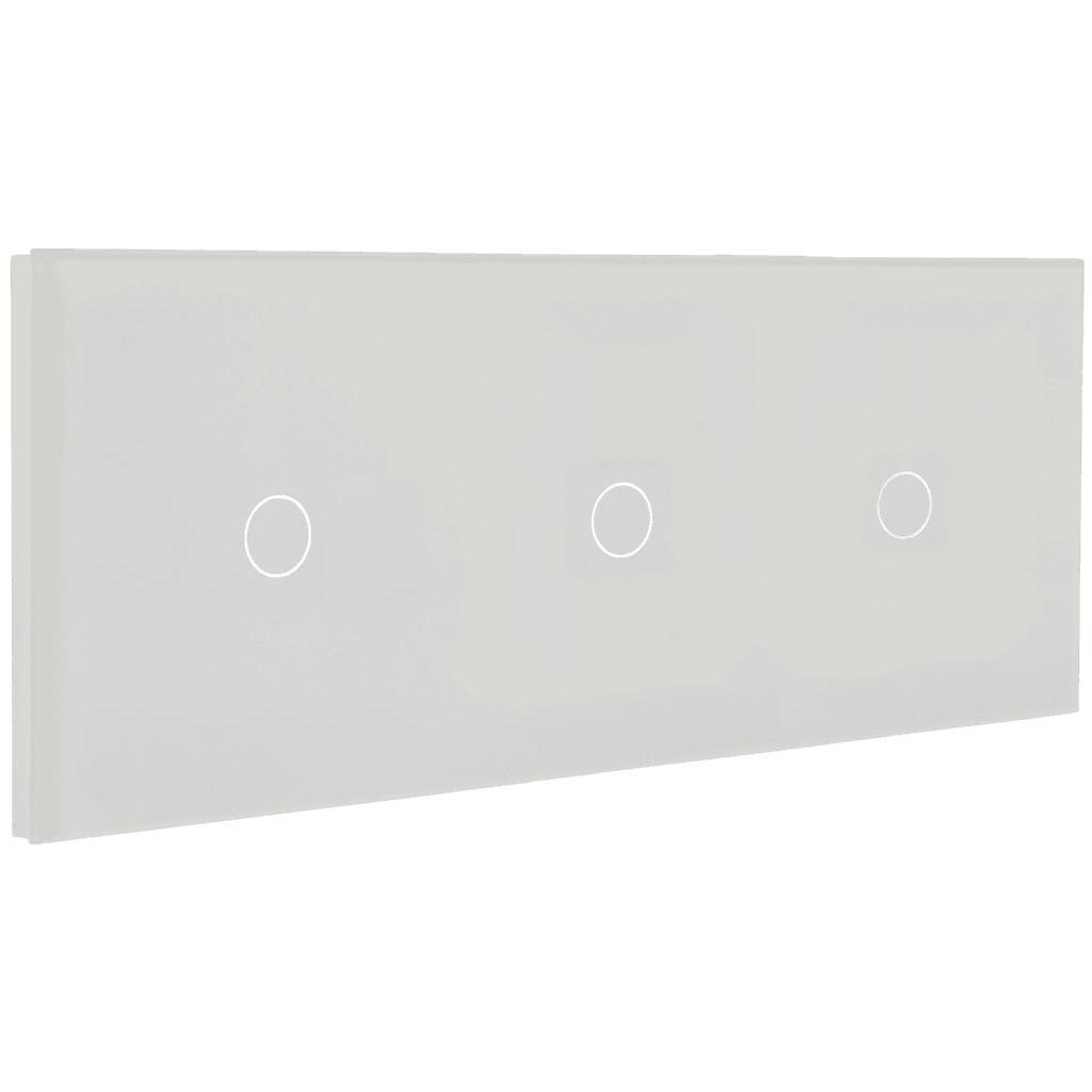 Panel de interruptor triple con 3 botones
