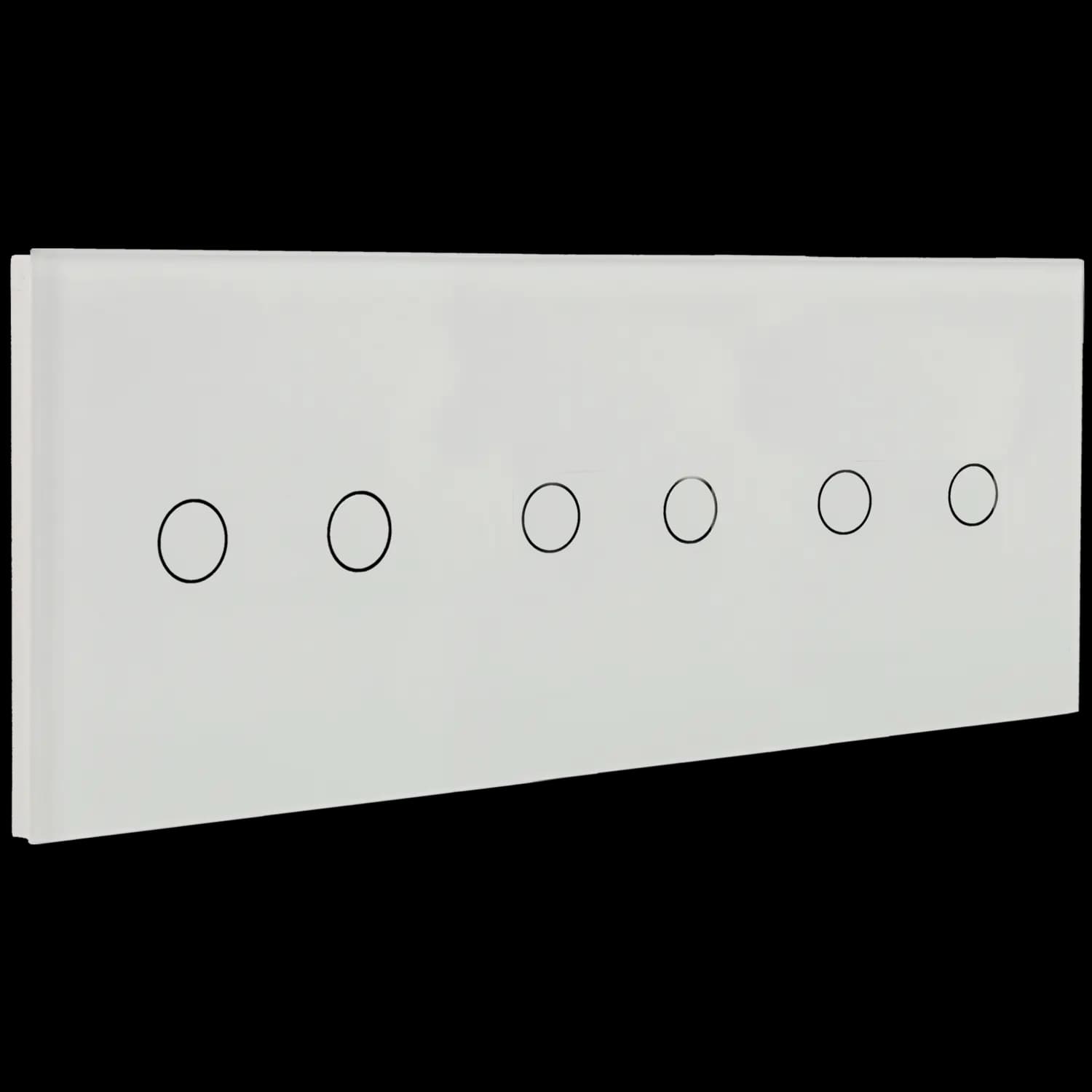 Panel de interruptor triple con 6 botones