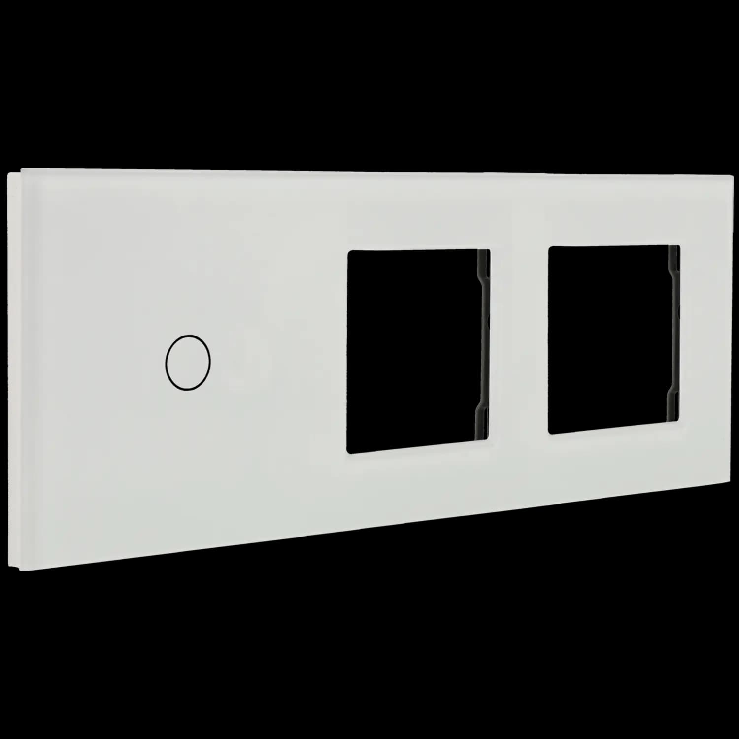 Panel de interruptor con 1 botón y marco para 2 dispositivos