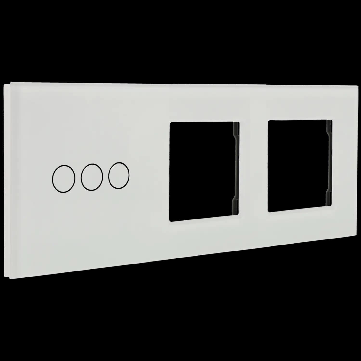 Panel de interruptor con 3 botones y marco para 2 dispositivos