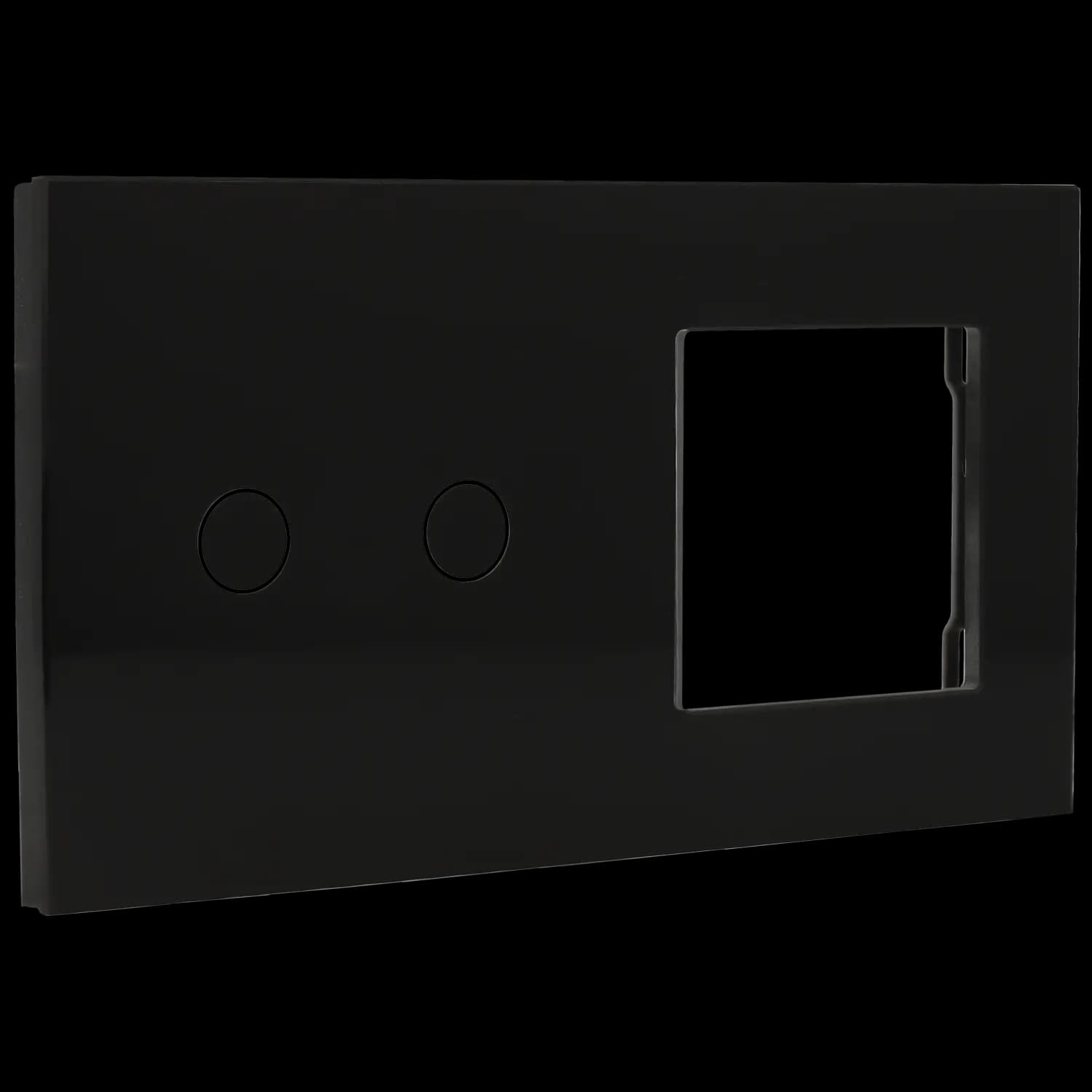 Pannello di comando con 2 pulsanti e cornice per 1 dispositivo