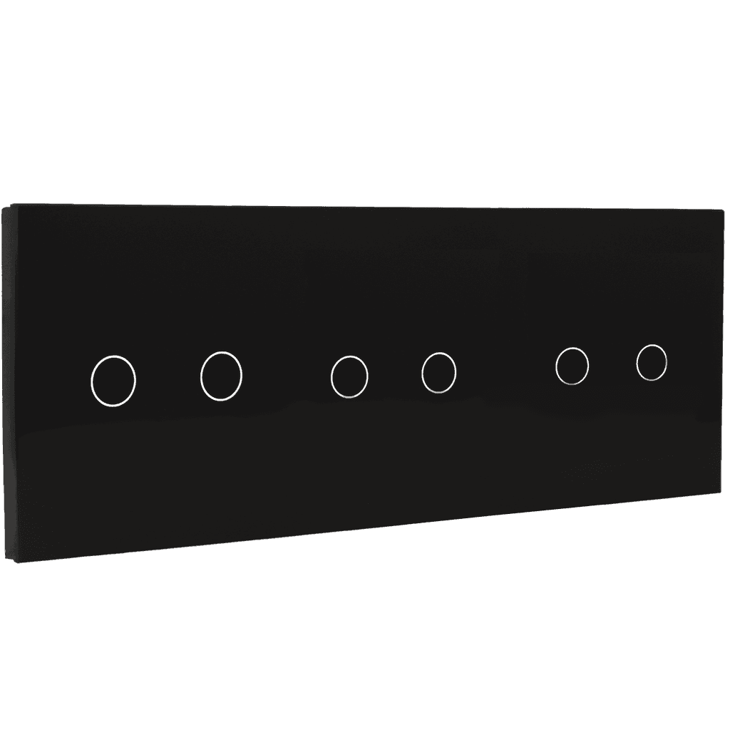 Panel de interruptor triple con 6 botones