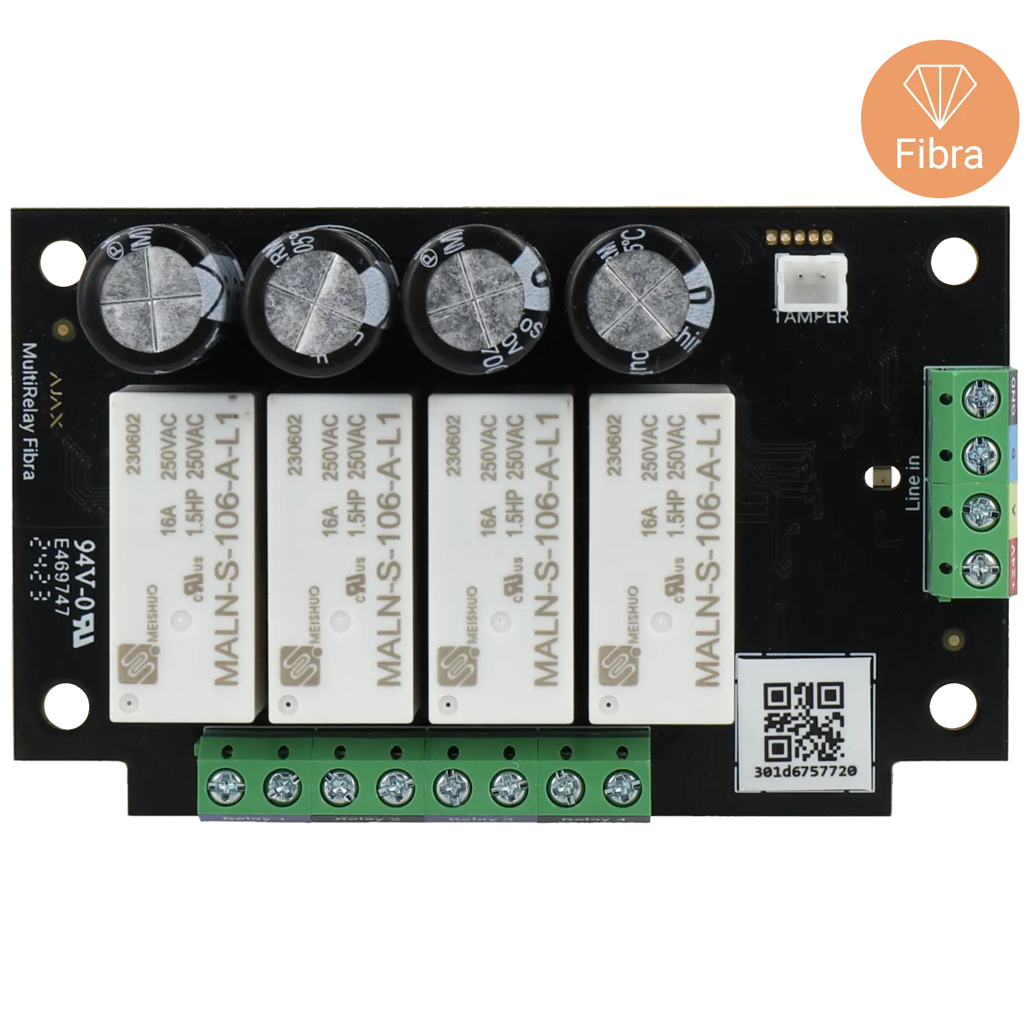 Módulo de alimentación para control remoto con 4 líneas fibra