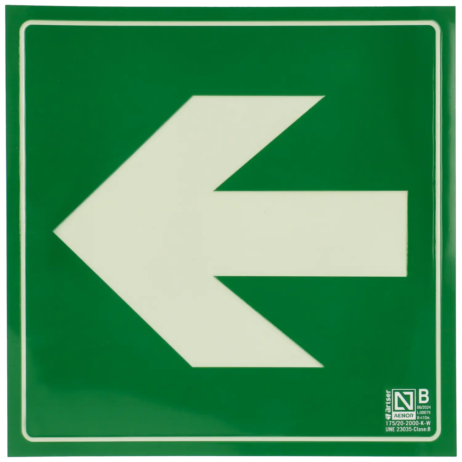 Cartel flecha izquierda