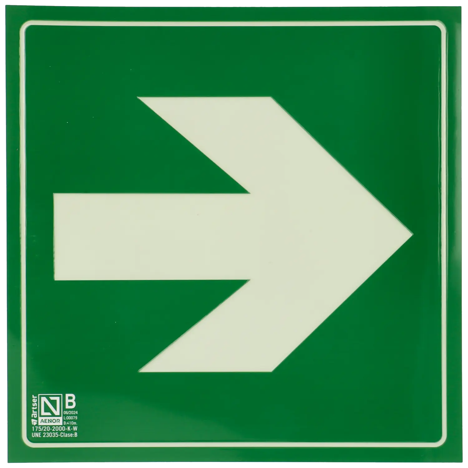 Cartel flecha derecha