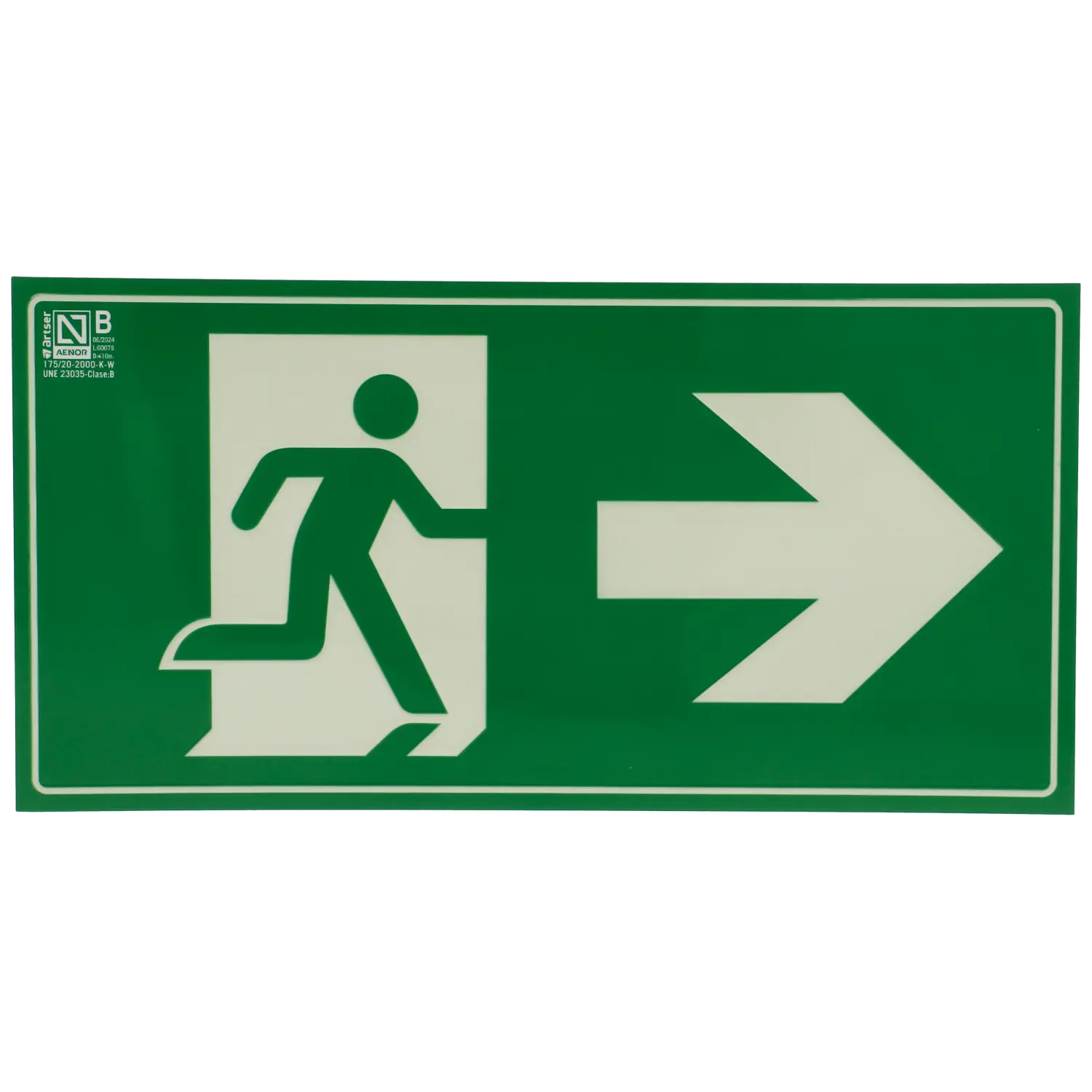 Cartel salida de emergencia derecha