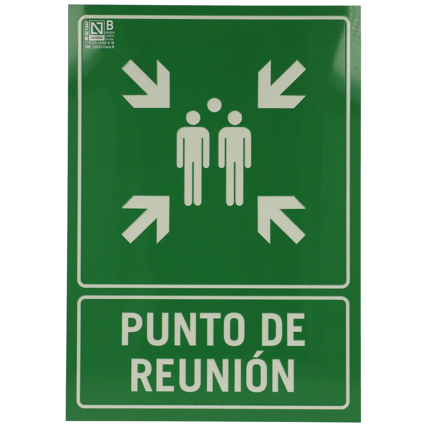 Cartel punto de reunión