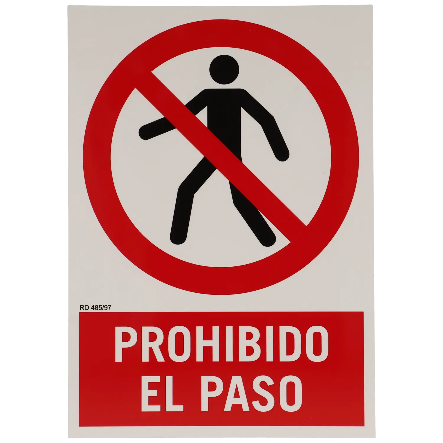 Cartel prohibido el paso