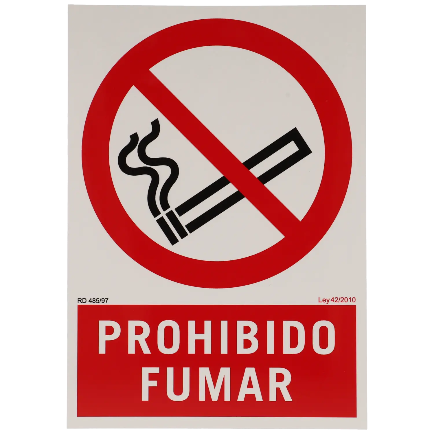 Cartel prohibido fumar