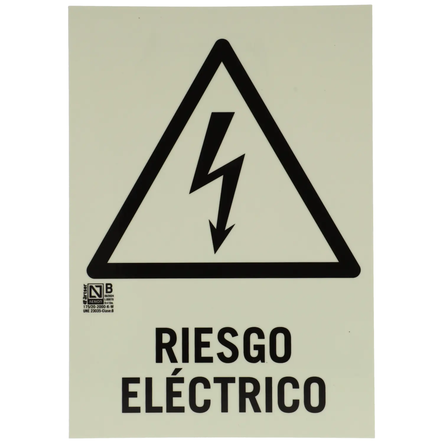 Cartel riesgo eléctrico