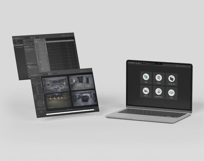 Software VMS de MOVOK en monitores y portátil